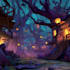 design 2d game concept art background and environment