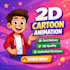 do professional 2d cartoon animation video, character animation