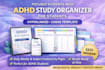 design adhd student digital planner hyperlinked canva template