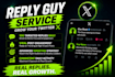 reply guy x promotion, engagements and monetization