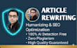 professional article rewriting and humanize ai