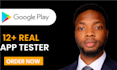 provide 12 app 12 testers closed testing 20 testers play console 20 app tester