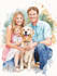 make watercolor family portrait