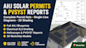 draft complete ahj solar permit sets, pvsyst report, and single line diagram