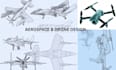 design aerospace, uav, drone and mechanical 3d model for aviation