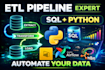 build etl data pipeline using sql and python