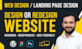 design a modern website in figma or PSD with fully editable source files