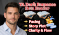 beta read your dark romance, sensitivity, ya romance novel