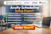 setup acuity scheduling, booking system, calendar, automation and client system
