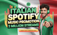 do spotify music promotion in italy