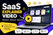 create saas explainer video with clean 2d motion graphics