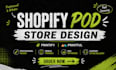 build shopify pod store with printify printful print on demand