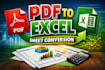 convert PDF to excel