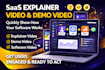 create saas explainer video demo video for software business