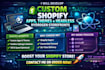 develop custom shopify apps, themes, and headless hydrogen storefronts