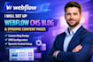 set up webflow cms blog and dynamic content pages