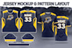 jersey mockup design and pattern layout for sublimation