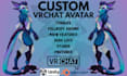 create custom vrchat avatar furry avatar optimized 3d vrc model for vrchat