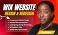 redesign wix website, wix website redesign and wix redesign