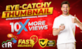 design attractive professional youtube thumbnails
