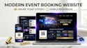 build a modern event booking website with online ticket system