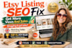 optimise your etsy listing SEO to increase views and sales
