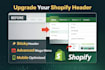 customize shopify header, mega menu and sticky navigation