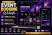 create a professional event booking and ticket website design