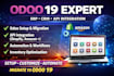 develop customize  automate odoo 19 erp CRM system and api integration