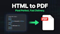 convert HTML to PDF with perfect formatting and layout