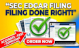 prepare and submit your sec edgar filing accurately