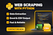 scrape website data and deliver clean excel datasets