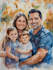 make watercolor family portrait