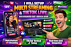setup obs studio for youtube , twitch and tiktok livestreaming