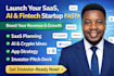 write saas startup mobile app blockchain or crypto startup ai tech business plan