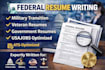 deliver a federal resume for usajobs in 24 hours