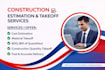 do cost estimation, material takeoff, boq, and construction quantity takeoff