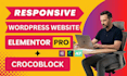 build dynamic wordpress website using crocoblock and elementor