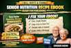 write and format senior elderly nutrtion recipe ebook for digital publishing