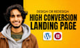 design high conversion landing page for sales and lead generation