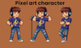 do pixel art animation 2d sprite sheet pixel animation character game art