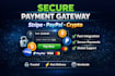 integrate secure payment gateway remittance API stripe paypal crypto payment