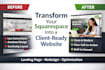 design squarespace website landing page update squarespace redesign squarespace
