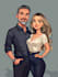 create professional caricatures for couples or wedding gift