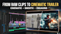 edit professional game trailer with cinematic effects