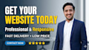 create modern and responsive website landing page