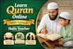 teach quran with tajweed and noorani qaida for beginners online