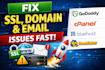 fix cpanel, SSL, domain and email issues