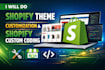create shopify custom sections, coding and theme customization