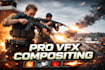composite vfx fire, smoke, explosions, muzzle flash special effects